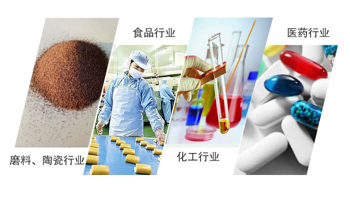 圓形旋振篩適用行業:磨料,陶瓷行業,食品行業,化工行業,醫藥行業。